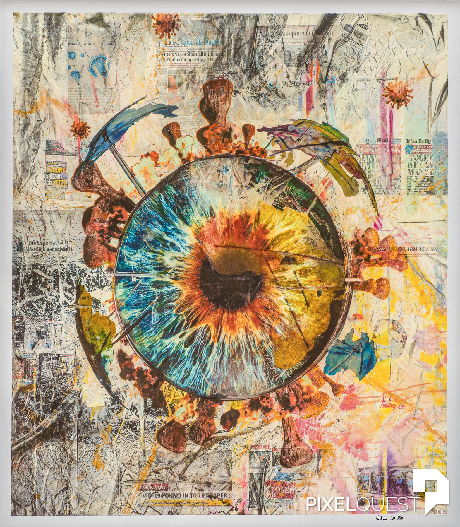 Christian Nienhaus Webshop 010 WORLD-20 vs. COVID-19 (Invisible Enemy) Kunstdruck Film